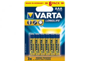 BATIMREX - LR03 Varta Longlife 1,5 V AAA MN2400 B6 baterie