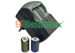 BATIMREX - Nabíječka CR2 230V + 2 ks CR2 250mAh 3,0V