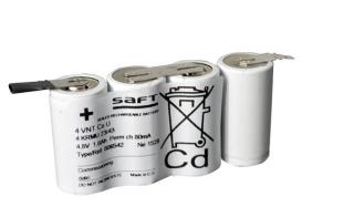 Baterie pro nouzová světla, osvětlení SAFT 4,8V 1600mAh vysokoteplotní (4SBSVTCs)