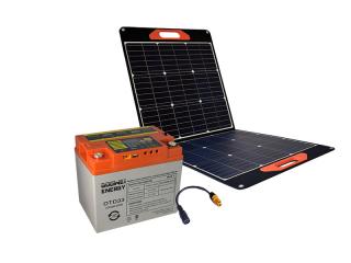 GOOWEI ENERGY set baterie OTD33 (33Ah, 12V) a přenosného solárního panelu 100W