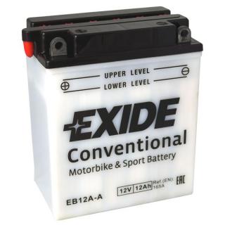 Motobaterie EXIDE BIKE Conventional 12Ah, 12V, EB12A-A / 12N12A-4A-1