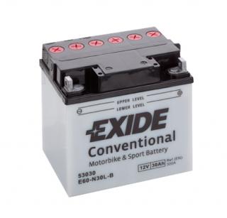 Motobaterie EXIDE BIKE Conventional 30Ah, 12V, E60-N30L-B