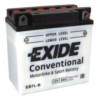 Motobaterie EXIDE BIKE Conventional 8Ah, 12V, EB7L-B / 12N7-3B