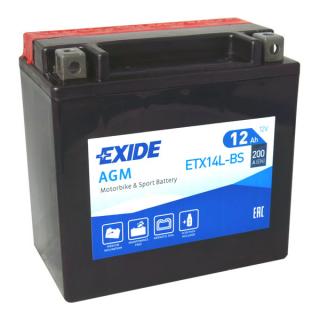Motobaterie EXIDE ETX14L-BS, 12V, 12Ah