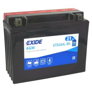 Motobaterie EXIDE ETX24HL-BS, 12V, 21Ah, 350A