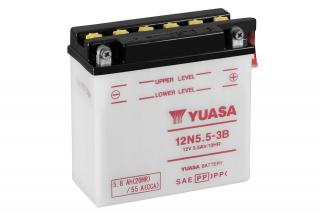 Motobaterie YUASA (originál) 12N5.5-3B, 12V,  5,5Ah