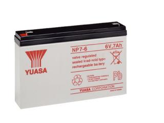 Staniční (záložní) baterie YUASA NP7-6,  7Ah, 6V