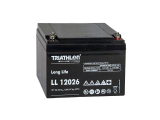 TRIATHLON LL12026 (12V - 26Ah) Záložní baterie  long life
