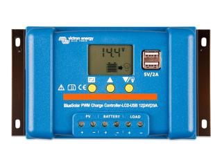 Victron Solární regulátor BlueSolar PWM-LCD&USB 12/24V-20A