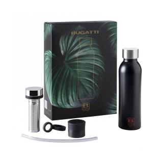 Bugatti dárkový set B Bottles Twin Mat Black termolahev a příslušenství, BBT-KNU500IS-N