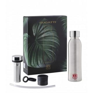 Bugatti dárkový set B Bottles Twin Steel Brushed termolahev a příslušenství, BBT-KSS500IN-N