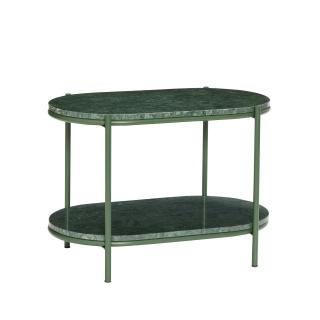 Mramorový konferenční stolek, kov/mramor, zelený - 021408