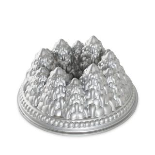 Nordic Ware forma na bábovku Borovicový les, 9 cup stříbrná, 89737