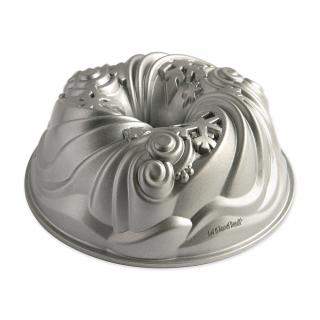 Nordic Ware forma na bábovku Let It Snow, 10 cup stříbrná, 93648