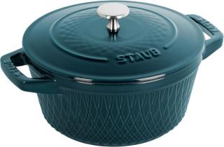 Staub Cocotte Twist hrnec kulatý 24 cm/4 l mořská modř, 	1023546