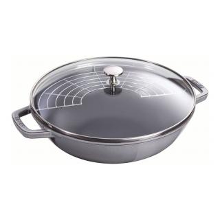 Staub pánev wok se skleněnou poklicí 30 cm/4,4 l grafitově šedá, 1312918