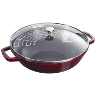 Staub pánev wok se skleněnou poklicí 30 cm/4,4 l grenadina,  40511-466