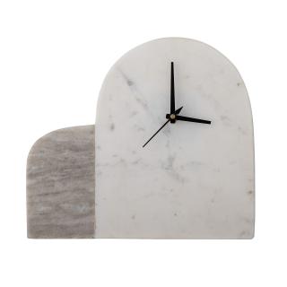 Stolní hodiny Moria, bílé, mramor - 82055637