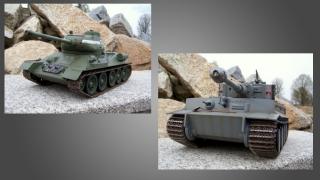 Bojová sada - 2 ks tanků Torro - 2.4 GHz (Sada RC modelů tanků T34 a Tiger I. )