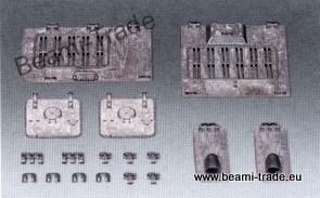 Kryty na chladič a ventilátor z kovu pro Panzer IV (pro Panzer IV pro F1 a F2 1:16 )