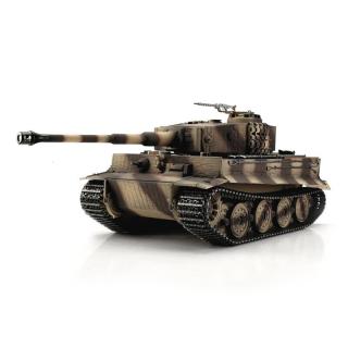 RC model tank Tiger I pozdní verze 1:16, 2.4 GHz řídící jednotka, INFRARED verze, simulace zvuku a kouře, 90% KOVOVÝCH DÍLŮ, nová funkce - kouř z kanónu