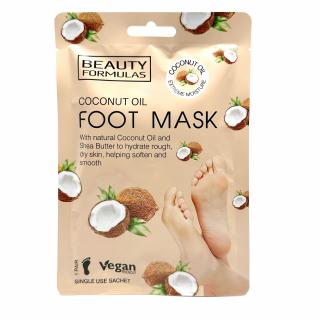 Beauty Formulas Maska na nohy s kokosovým olejem - 1 pár