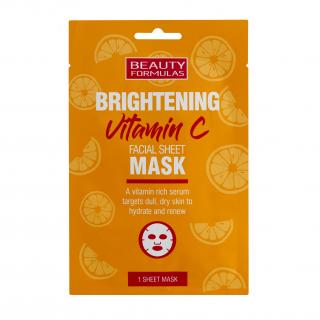 Beauty Formulas Rozjasňující pleťová maska s vitamínem C