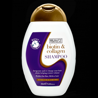 Beauty Formulas Šampón s biotinem a kolagenem pro jemné unavené vlasy 250ml
