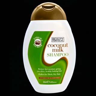Beauty Formulas Šampón s kokosovým mlékem pro husté suché vlasy 250ml