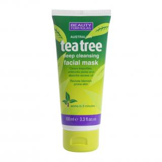 BEAUTY FORMULAS TEA TREE Hloubkově čistící maska na pleť 100 ml