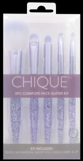 CHIQUE™ 5PC Complete Face Glitter Kit - Sada kosmetických štětců na líčení - 5ks