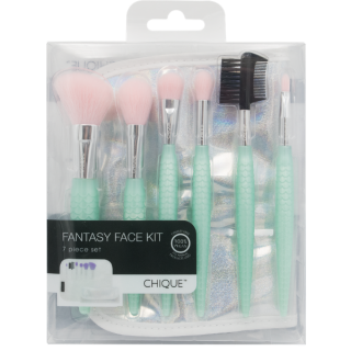 CHIQUE™ Fantasy Face Kit Mermaid - Sada kosmetických štětců na obličej - mentolová - 7ks