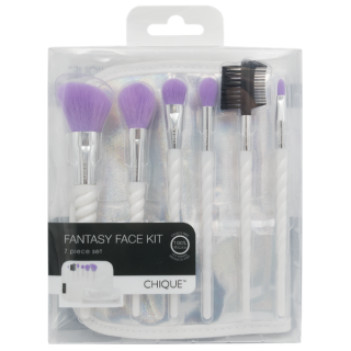 CHIQUE™ Fantasy Face Kit Unicorn - Sada kosmetických štětců na obličej -  perlově bílá - 7ks
