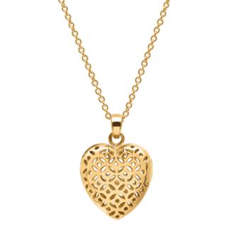 FLO Parfémový náhrdelník ve tvaru srdce (Pozlacený 14K)