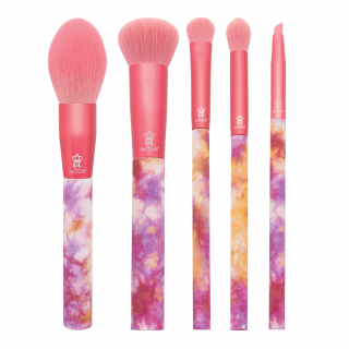 MŌDA BEAUTIFULLY BOLD BRUSHES™ CALMING CORAL TIE DYE  SADA KOSMETICKÝCH ŠTĚTCŮ NA OBLIČEJ – 5KS