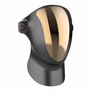 PALSAR7 Profesionální ošetřující LED maska na obličej a krk s nabíjecí stanicí (černozlatá)