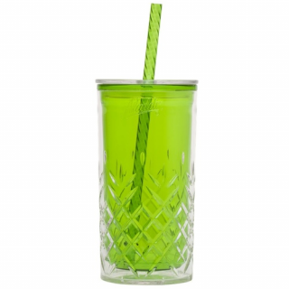 ALADDIN Plastový pohár s brčkem 470ml zelený