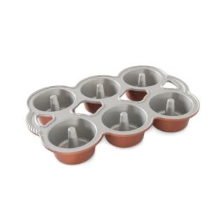 Nordic Ware Forma Andělský dortík - plát s 6 formičkami 6 cup měděná