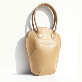 Ručně vyrobená kožená kabelka Barva kůže: pull-up bleir - šedá (+1000,-), Barva podšívky: růžová, Zip: zlatá