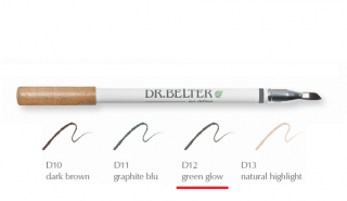 DR.BELTER® Linie GreenTec Make-Up BIO OČNÍ LINKA / STÍNY V TUŽCE SE ŠTĚTEČKEM Odstín: D12 green glow