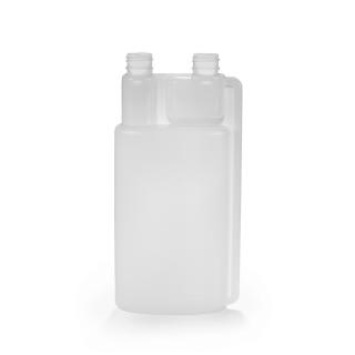 Dávkovací lahev 1l s odměrkou na 2 uzávěry  CENA LAHVE BEZ UZÁVĚRU - uzávěry objednávejte v sekci související zboží