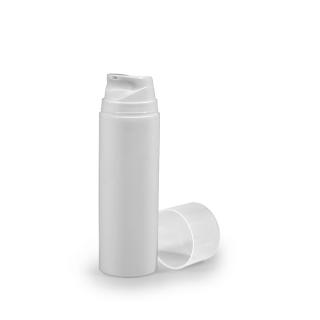 Lahev AIRLESS AB 1151-02 - 150ml - čirá krytka  CENA ZA KOMPLET / LAHEV + DÁVKOVAČ + KRYTKA Barva: Bílá, Balení: 10 kartonů (3780ks)