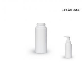 Lahev DÁDA 250ml napěňovač bílá - závit 40/400  CENA LAHVE BEZ UZÁVĚRU - uzávěry objednávejte v sekci související zboží