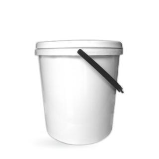 Plastový kbelík 10l bílý s víkem  CENA ZA KOMPLET (kbelík + uzávěr)