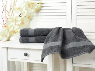 Bavlněný froté ručník Adria - Antracitový Rozměr: 50 x 100