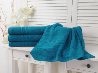 Bavlněný froté ručník Classic - Azurový modrý Rozměr: 30 x 50