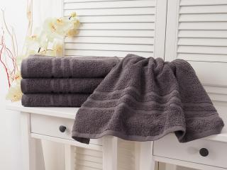Bavlněný froté ručník Classic - Tmavě šedý Rozměr: 30 x 50