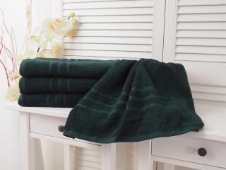 Bavlněný froté ručník Classic - Tmavě zelený Rozměr: 30 x 50
