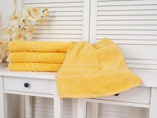 Bavlněný froté ručník Classic - Žlutý Rozměr: 30 x 50