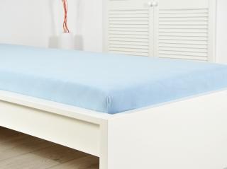 Prostěradlo Jersey bavlna IDEAL - Světlá modrá Rozměr: 160 x 200